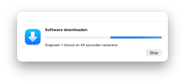 De voortgangsbalk Software downloaden